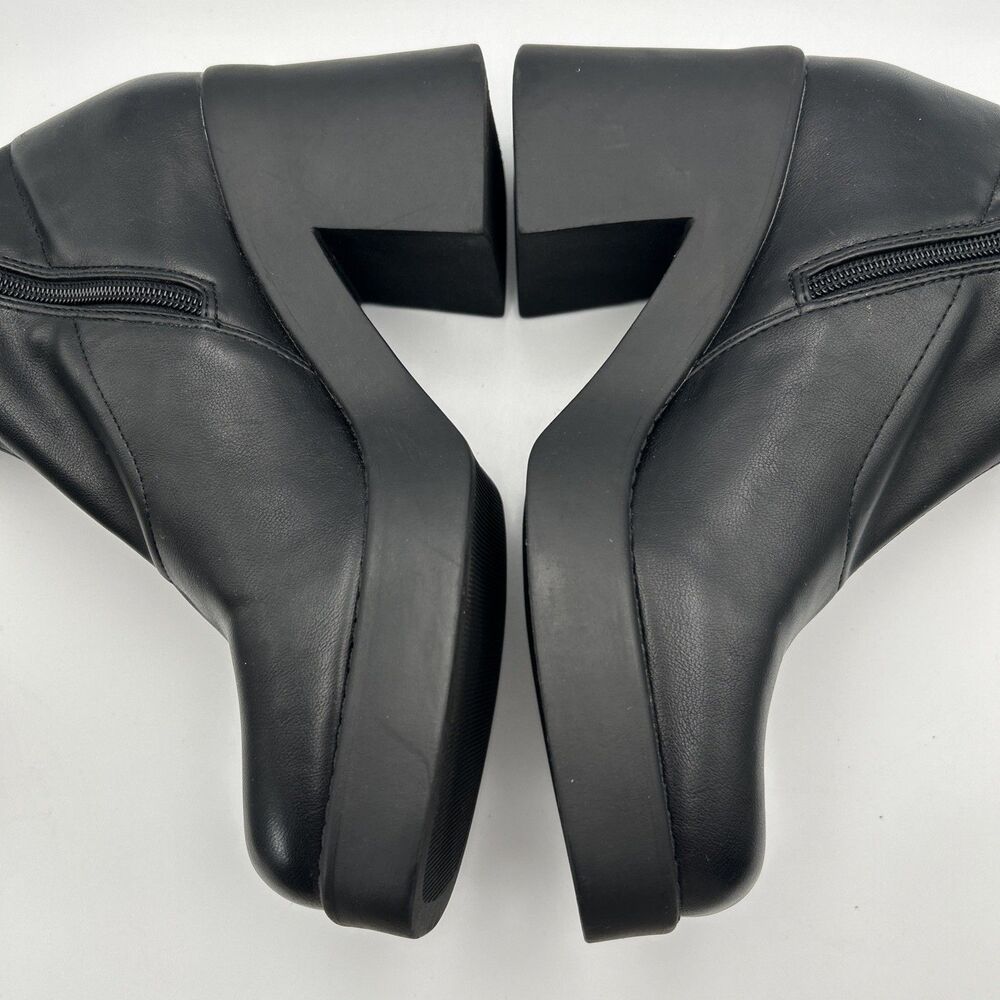Katrina KATRINAA/KTRN9181 Black Platform Ankle Boots Block Heel Square Toe 10M - Picture 6 of 8